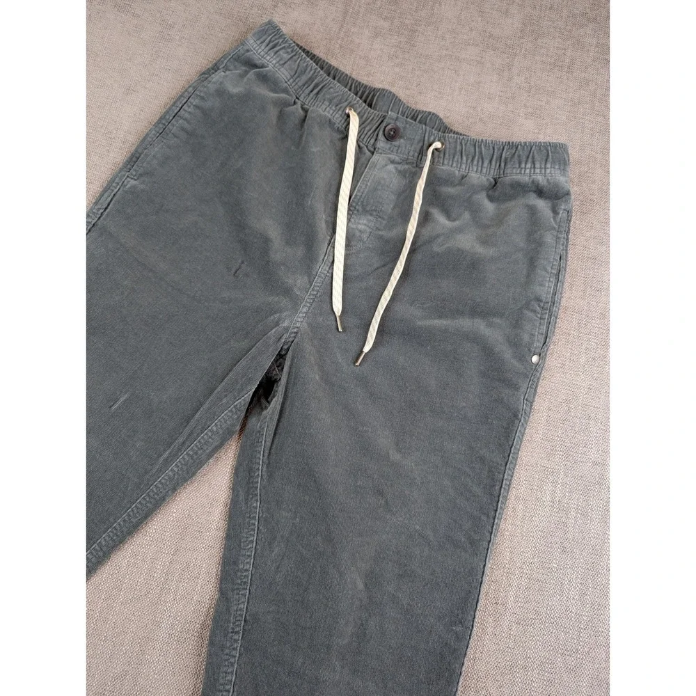 Vuori Pant Mens L Green Optimist Corduroy Drawstring Performance Casual Chino